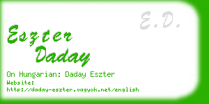 eszter daday business card